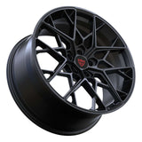 Custom Tesla wheels matte black mesh design forged RV-MB625 close-up detail