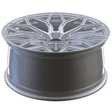 RV-MB767 forged wheel barrel depth profile showing extreme concavity and engineered load distribution