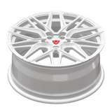 RVRN RV-MC01 white multi-spoke rims, angled perspective, Corvette compatible, custom forged