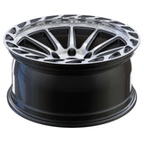 RV-MC023 custom Dodge rims with a 6 lug forged 1-piece design and black and polished finish for personalized truck builds