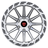 RVRN Dodge Ram custom wheels RV-MC023 with 1-piece forged construction, 6 lug configuration, and black and polished finish