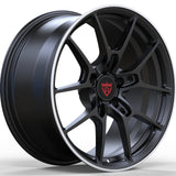 RVRN RV-MC137 forged Y spoke concave BMW M4 wheels in black, custom 1-piece lightweight performance construction with vehicle-specific fitment and brake clearance