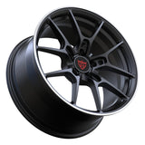 RVRN RV-MC137 custom forged Y spoke concave Corvette C8 Z06 wheels in black, lightweight 1-piece performance construction with customized fitment