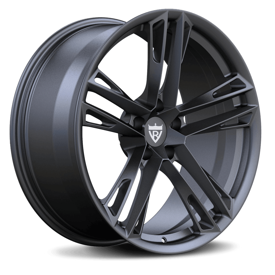 RVRN RV-MC16 custom monoblock forged wheels for Chevy Chevelle in gray finish with lightweight performance construction