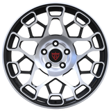 RVRN RV-MC171 custom forged Camaro 1LE black and chrome wheels engineered for performance vehicles