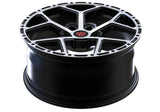 Custom forged Chevrolet Tahoe wheels with black and polished finish and aggressive staggered styling