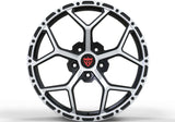 RVRN forged black and polished Y spoke wheels for BMW M performance builds and custom fitment setups