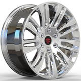 Camaro forged wheels with all chrome finish and premium multi spoke design for modern street performance builds