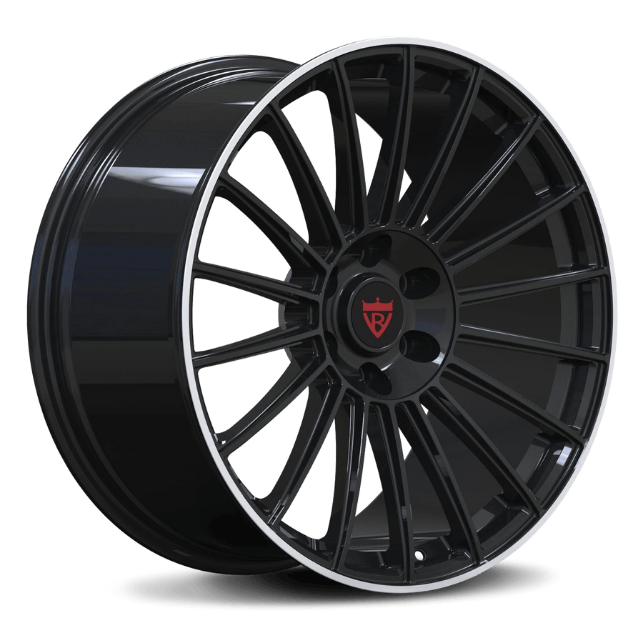 RVRN RV-MC199 black forged wheels for Cadillac, custom all black wheels with monoblock design 