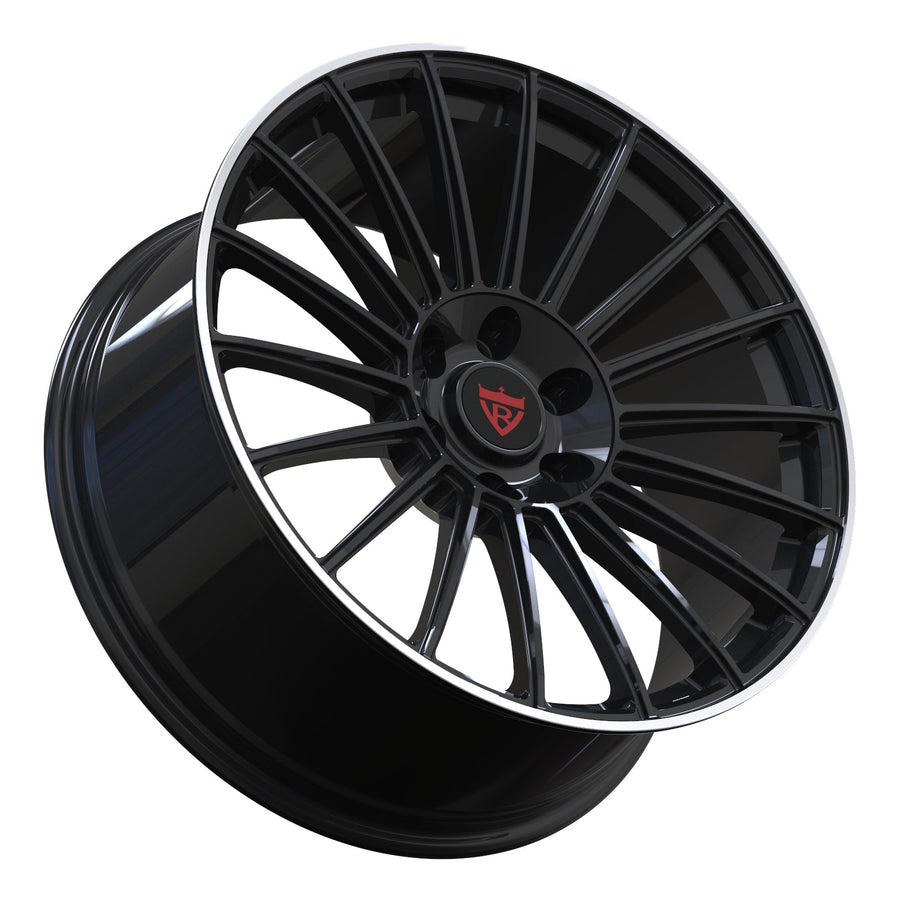 custom black wheels for Maserati, RVRN forged monoblock design in all black finish with performance styling