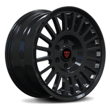 RVRN RV-MD021 custom forged Dodge rims with black multi spoke design and premium 6 lug wheel construction