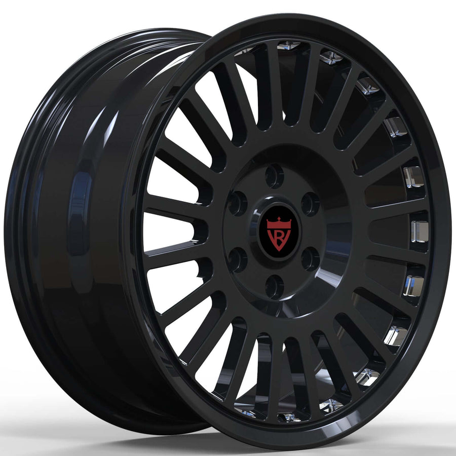 Black RV-MD021 forged wheels for Ram 2500 featuring custom multi spoke design and lightweight construction