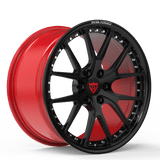 RVRN RV-MD03 forged Y spoke deep dish wheels for Dodge Viper with custom red and black finish and performance styling