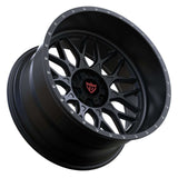 RVRN RV-MF012 forged deep dish truck wheel featuring Y spoke design and black finish for GMC Sierra 1500 custom wheel application