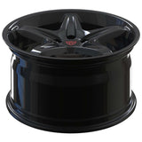 Ferrari forged wheels 5 spoke design RV-MF13 black performance lightweight wheel