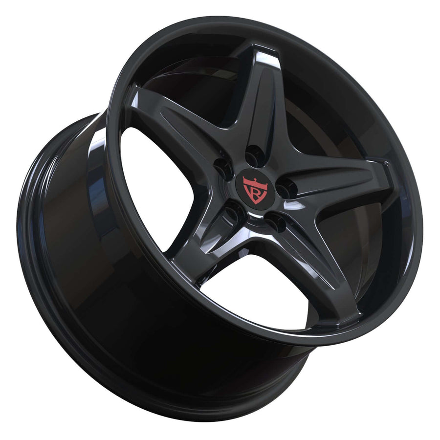 custom 5 spoke forged wheels for Lamborghini all black RV-MF13 lightweight performance