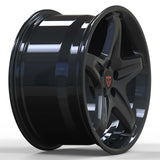 lightweight performance 5 spoke forged wheels for Maserati RV-MF13 all black custom build