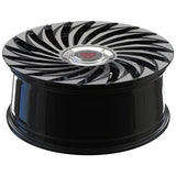 aggressive fitment Ford wheels RV-MF150 black silver forged monoblock