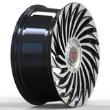 Ford Expedition forged performance rims in chrome with black finish by RVRN Wheels