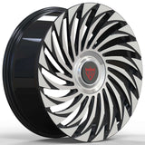 RVRN RV-MF150 forged multi spoke Ford truck wheels in chrome black finish for aggressive street performance builds