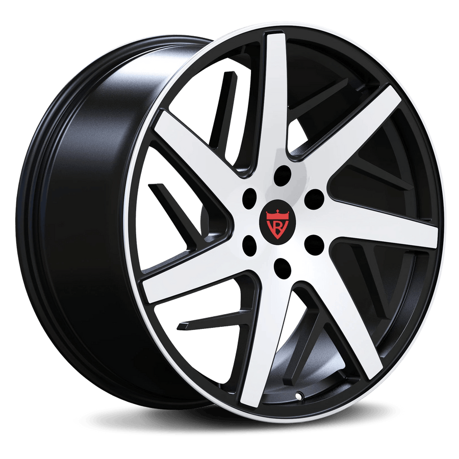 RVRN RV-MG121 forged GMC wheels multi spoke design black polished finish custom truck wheel