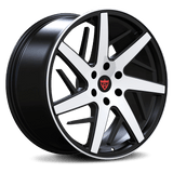 RVRN RV-MG121 forged GMC wheels multi spoke design black polished finish custom truck wheel