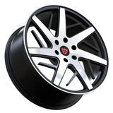 RVRN custom forged multi spoke wheels for RAM trucks black polished performance wheel