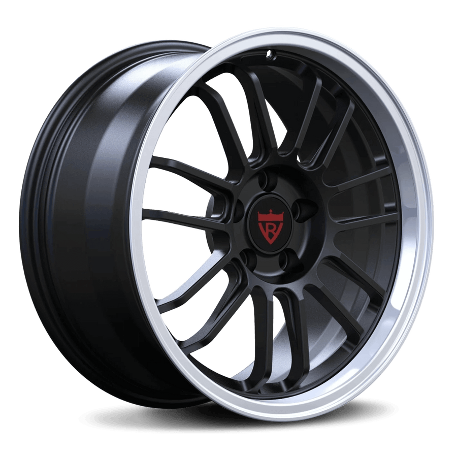 RVRN RV-MH091 custom forged Land Rover rims with multi spoke design in black with polish finish