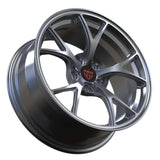 RVRN RV-MH093 lightweight forged 5 spoke rims for BMW M4 inspired street and performance applications in silver gray