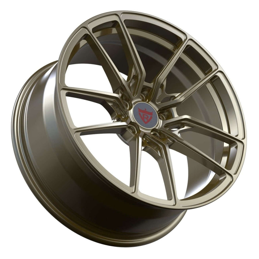 Bronze lightweight forged wheels for McLaren 720S featuring custom multi spoke supercar fitment