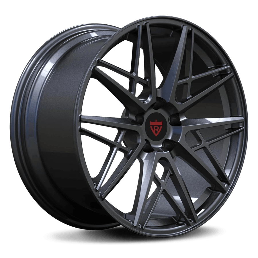 RVRN RV-MH163 custom forged multi spoke Honda wheels in gunmetal finish designed for lightweight street and performance builds