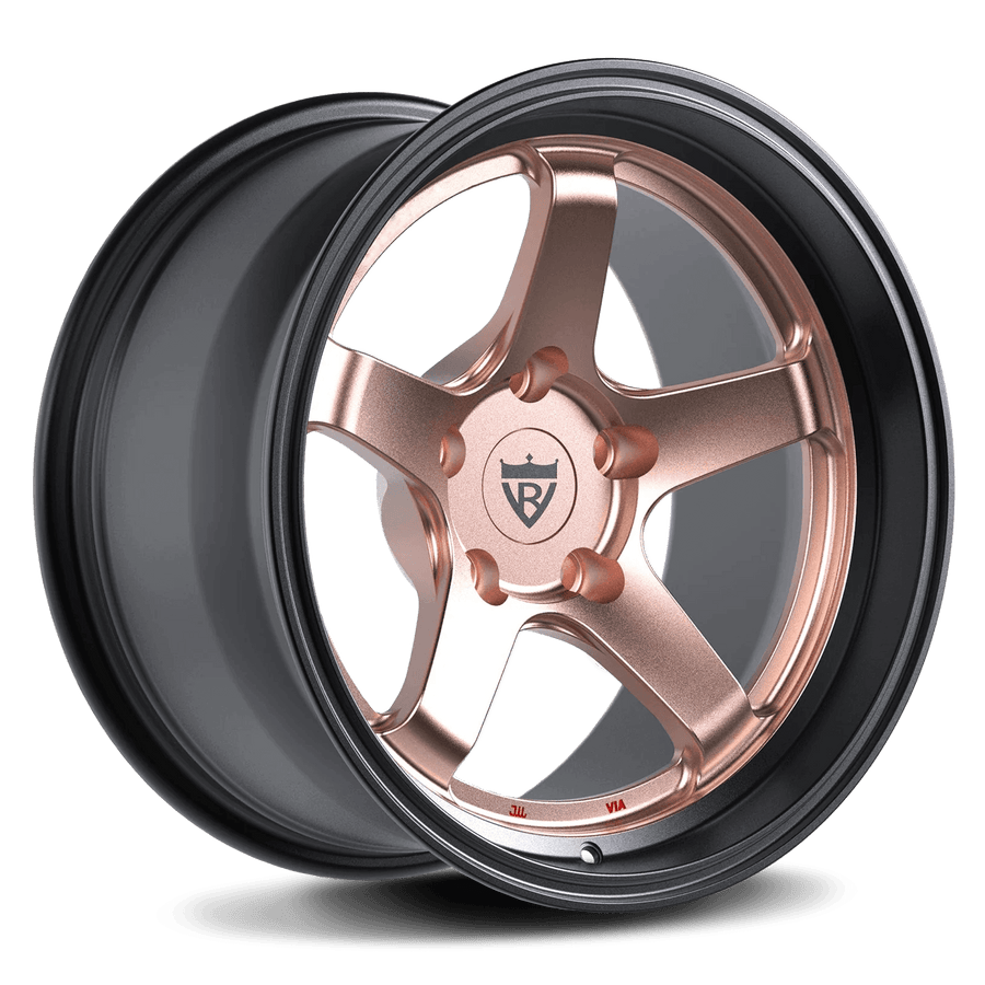 RVRN RV-MJ010 rose gold 5 spoke deep dish jdm wheels for Subaru custom forged design