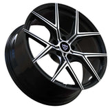 RVRN Wheels RV-MJ102 lightweight forged wheels for Jeep Grand Cherokee featuring aggressive Y spoke styling and Polish with Black finish