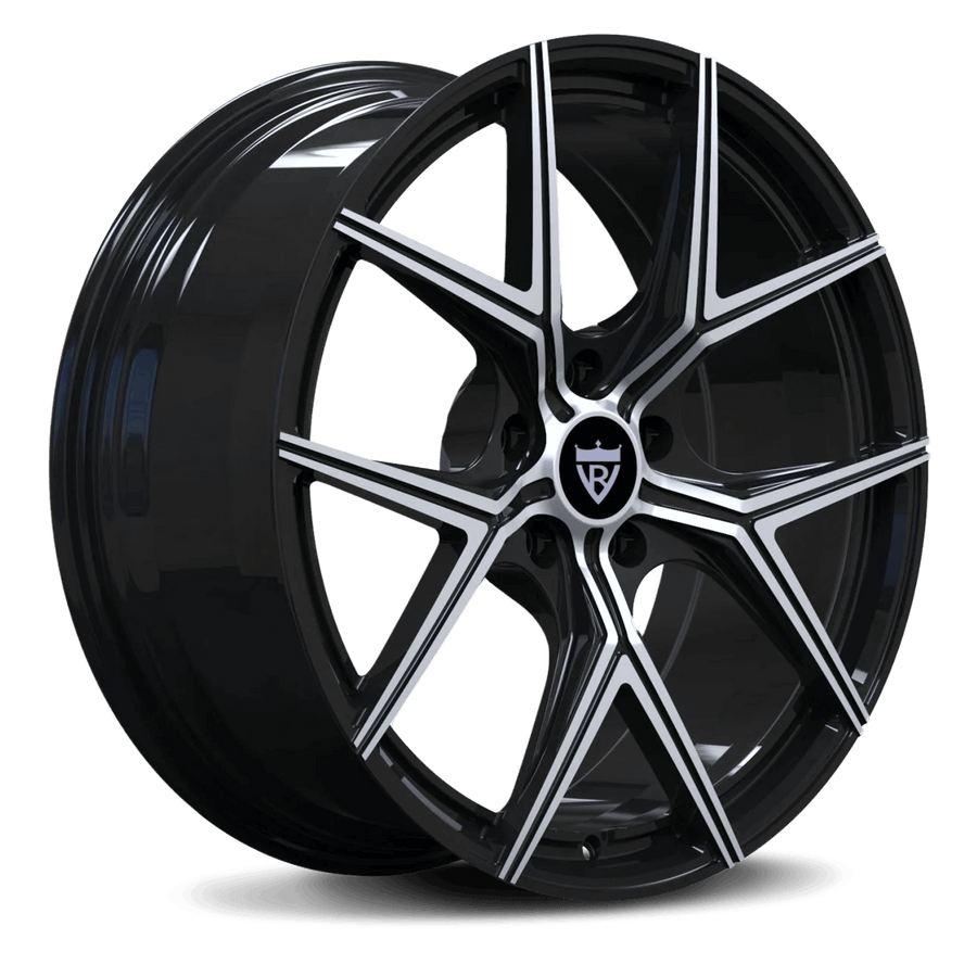 RVRN RV-MJ102 custom forged Jeep rims with Y spoke wheel design in Polish with Black finish for performance SUV builds