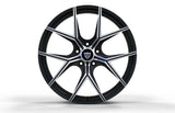 Custom forged Y spoke rims for Range Rover by RVRN Wheels with lightweight monoblock forged construction and Polish with Black finish