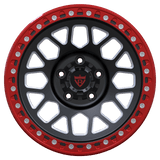 Black and red forged performance wheels inspired for Mercedes G Wagon luxury SUV styling