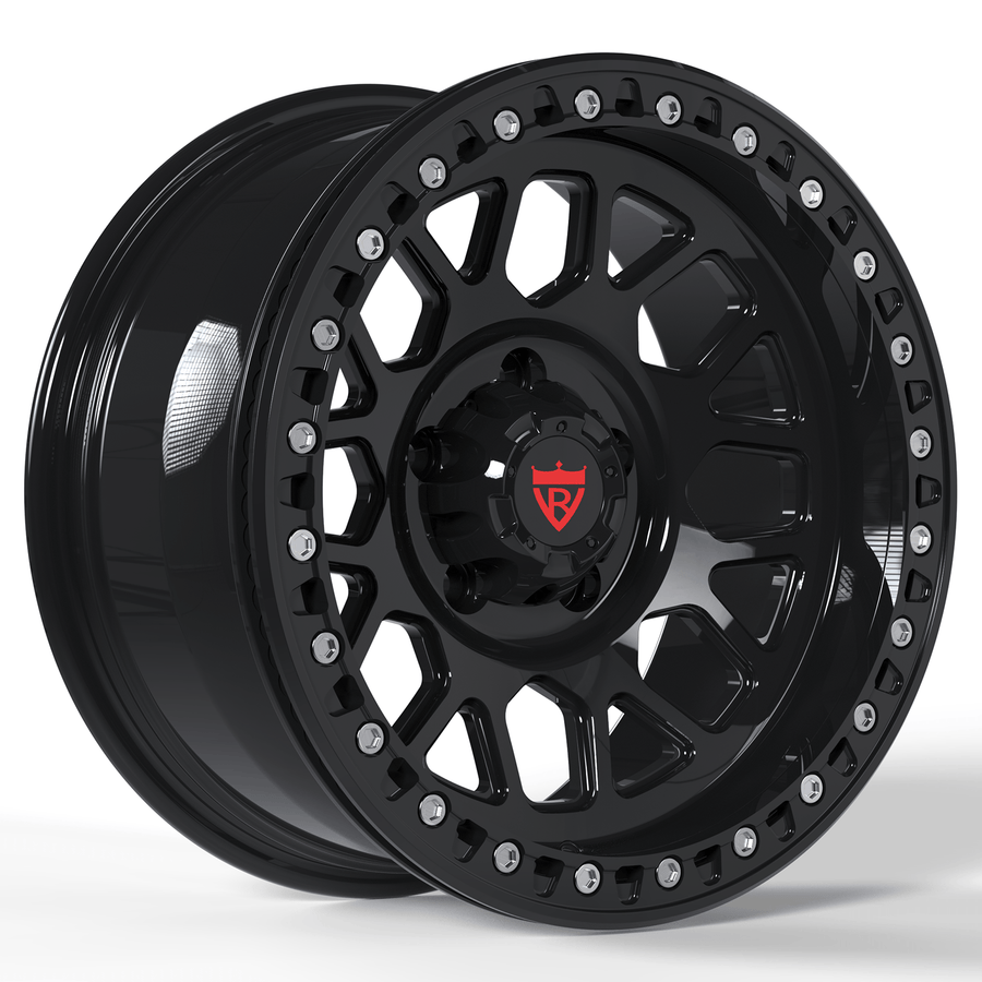 Lightweight forged Jeep wheels by RVRN featuring RV-MJ153 monoblock design for Wrangler builds