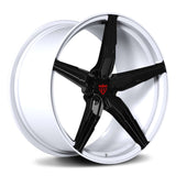 RVRN custom RV-MJ201 forged concave 5 spoke Corvette C8 Z06 wheels with black and white rims