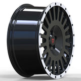 RVRN RV-ML115 GMC Sierra 1500 Denali Ultimate custom black and white wheel with 1-piece forged construction and multi-spoke styling, combining lightweight performance design with customized truck fitment.