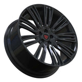 RVRN RV-ML120 forged black multi spoke wheels for BMW 8 Series, gloss black 1-piece performance wheel design with lightweight forged construction and custom sizing and offset options.
