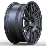 RVRN RV-ML144 forged multi spoke Cadillac CT5-V Blackwing wheels in gunmetal, custom 1-piece monoblock construction with lightweight performance design and tailored wheel fitment.
