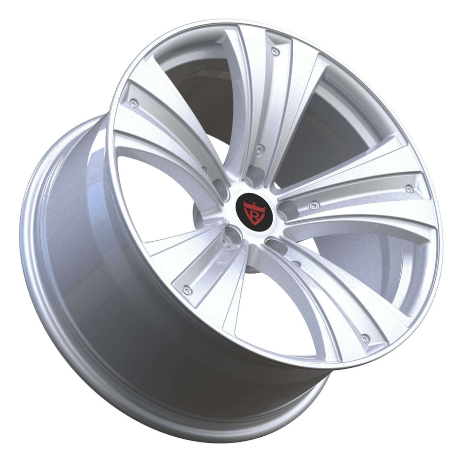 RVRN RV-ML145 custom forged 5 spoke concave Mercedes-Benz G-Class wheels in white, featuring 1-piece construction, lightweight performance styling, customized sizing and offset options for personalized fitment.