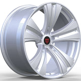 RVRN RV-ML145 white forged wheels for Range Rover Sport SV, highlighting the 5 spoke layout, deep concave profile, custom 1-piece construction and personalized design options for premium performance SUV builds.