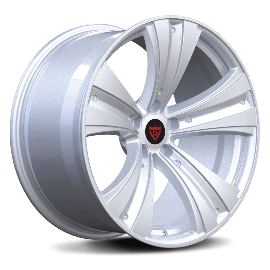 RVRN RV-ML145 forged 5 spoke concave wheels for Range Rover Sport SV in white, custom 1-piece lightweight performance design with vehicle-specific fitment and a bold premium SUV appearance.