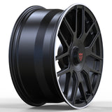 RVRN RV-MM061 forged 1-piece Y-spoke Audi RS 7 wheels in matte black, custom lightweight performance wheel design with vehicle-specific fitment and brake clearance considerations.