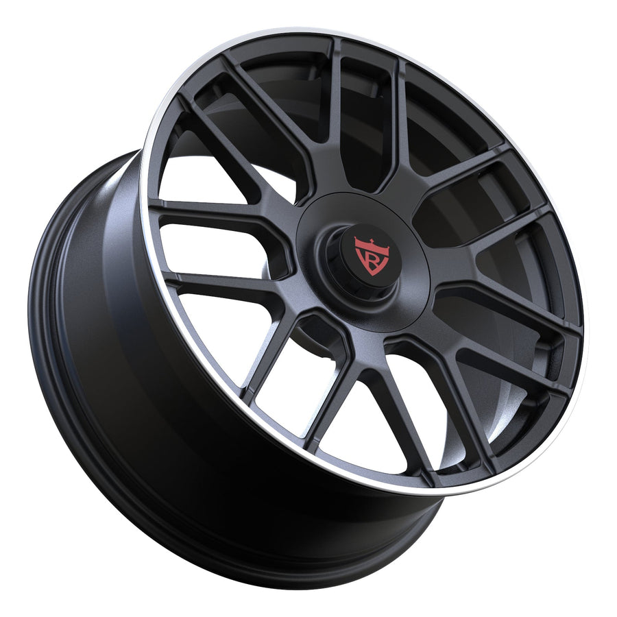 RVRN RV-MM061 custom forged 1-piece Y-spoke BMW M8 wheels in matte black, featuring a refined spoke profile, lightweight performance construction and customized sizing and offset options.