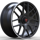 RVRN RV-MM061 custom forged 1-piece Y-spoke Porsche Panamera wheels in matte black, combining lightweight construction, optimized strength and custom fitment options for luxury performance applications.
