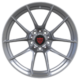 RVRN RV-MM119 custom forged Y spoke wheels for Audi RS e-tron GT in gloss silver, engineered for performance fitment and modern styling