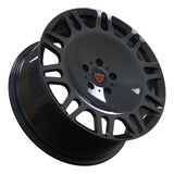 RVRN RV-MM174 full face forged wheel in black, angled front view