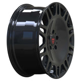 RVRN RV-MM174 full face forged wheel in black, side angle showing the barrel